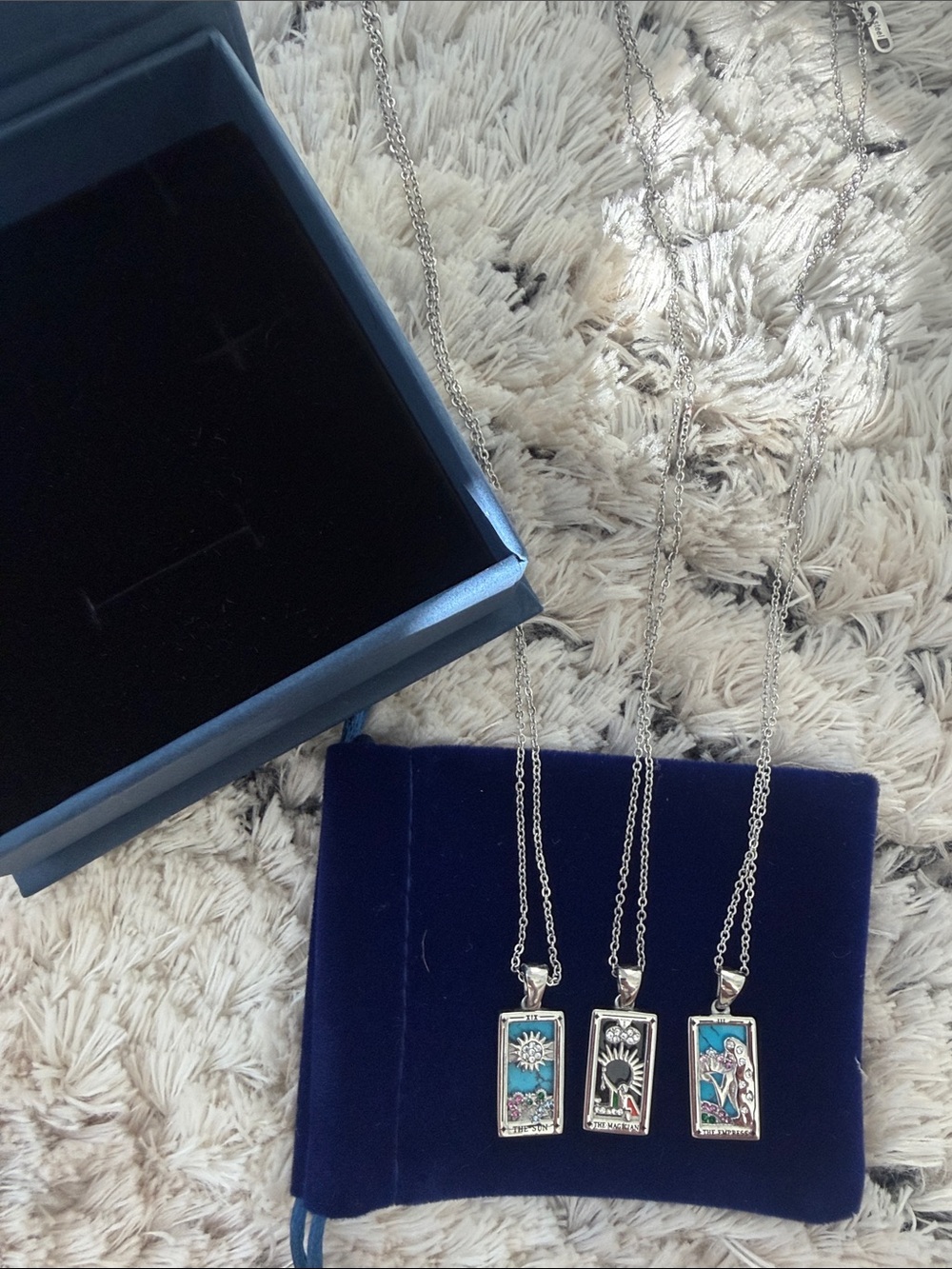 TarotTurquoise Enamel Pendant Necklace - Three Styles